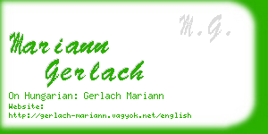 mariann gerlach business card